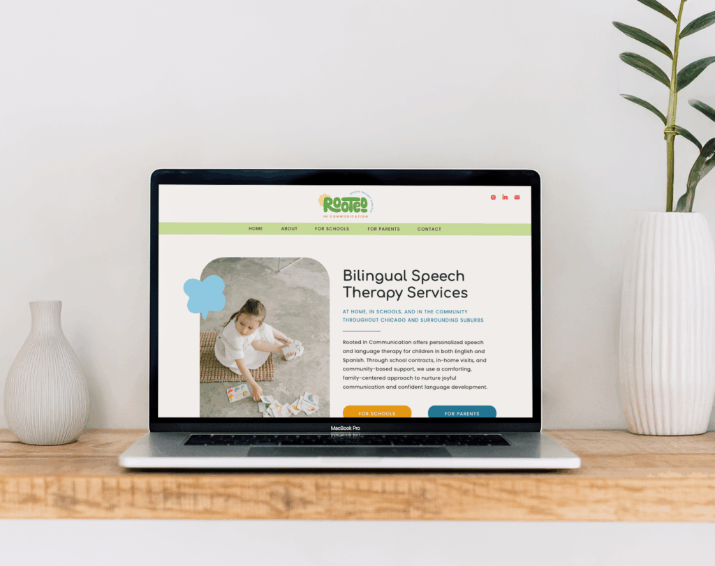 Website for bilingual speech therapist private practitioner
