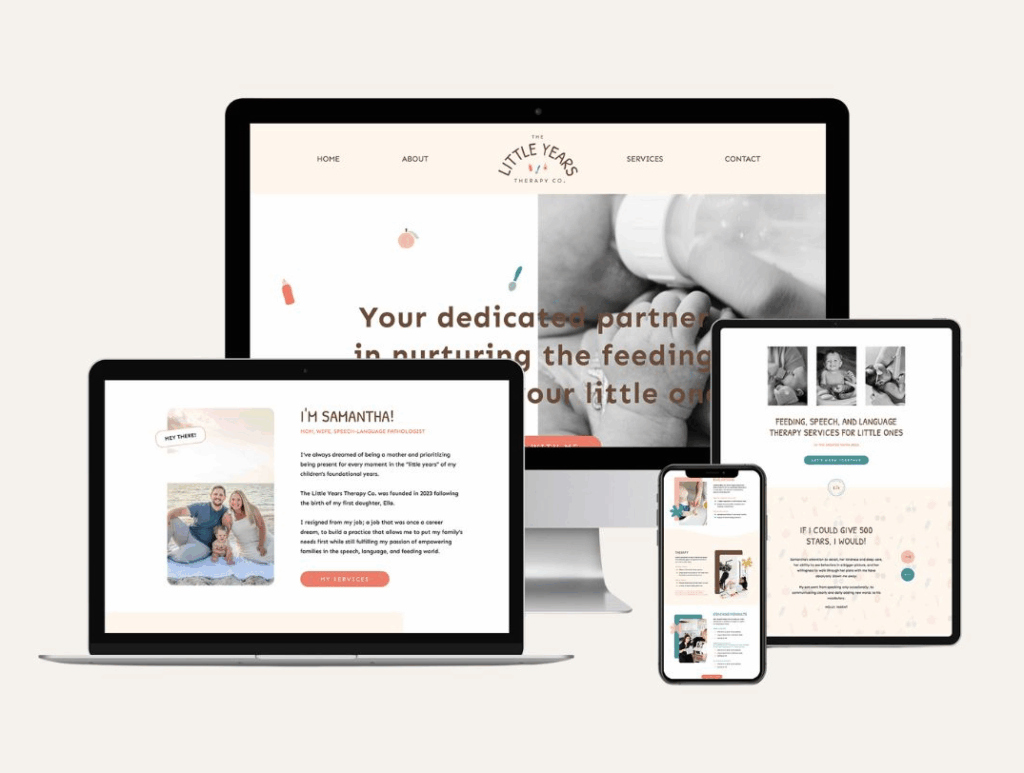 Website for feeding therapist private practitioner